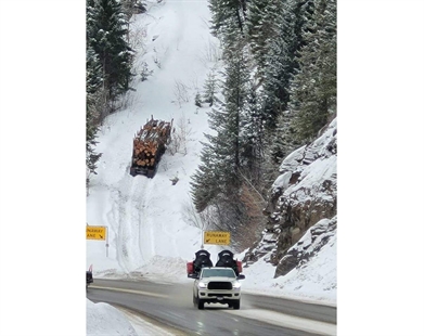 Runaway lane on Highway 3 comes in handy for logging truck | iNwheels
