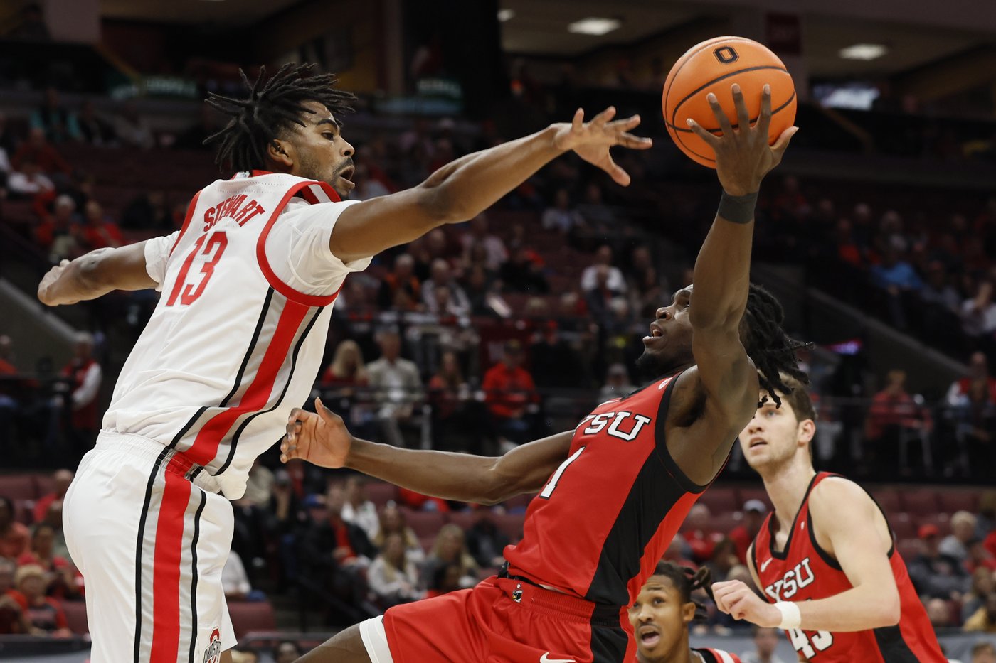 Bradshaw and Mobley each score 16 as newly ranked No. 21 Ohio State routs Youngstown State 81-47 | iNFOnews.ca Bradshaw and Mobley each score 16 as newly ranked No. 21 Ohio State routs Youngstown State 81-47 | iNFOnews.ca