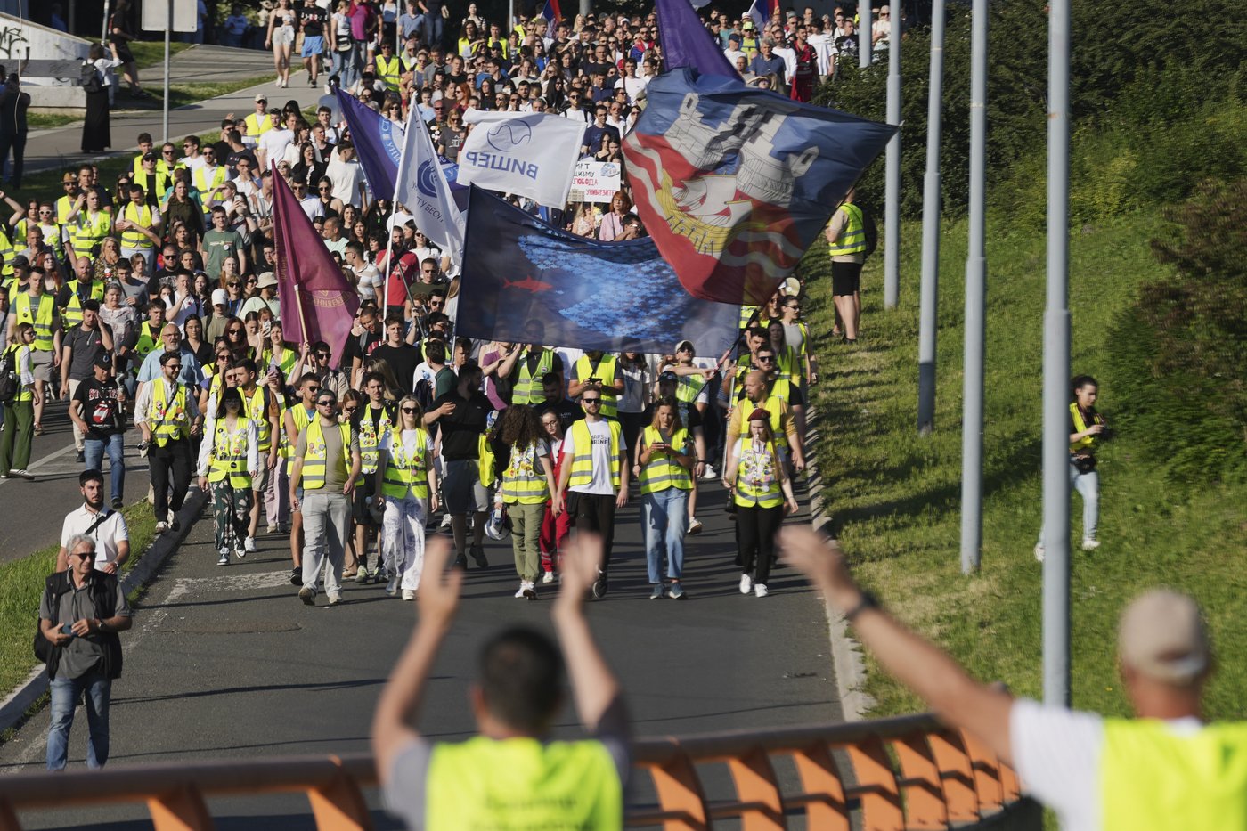 Serbia's protesting students rally to mark 7 months since train station tragedy | iNFOnews.ca