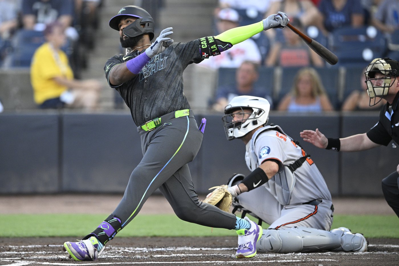 Junior Caminero homers twice, Yandy Díaz hits a grand slam, and the Rays beat the Orioles 11-1 | iNFOnews.ca