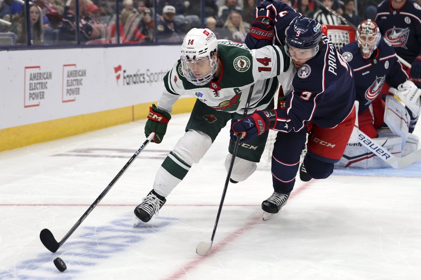 Kaprizov logs a goal and an assist and Gustavsson makes 23 saves as the Wild beats Blue Jackets 3-1 | iNFOnews.ca