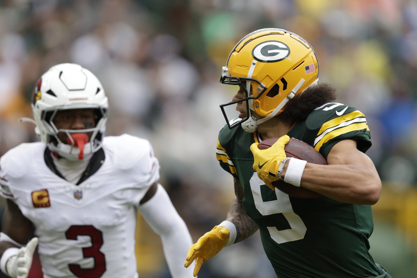 Doubs catches 2 TD passes in his return from a suspension to help Packers rout Cardinals 34-13 | iNFOnews.ca Doubs catches 2 TD passes in his return from a suspension to help Packers rout Cardinals 34-13 | iNFOnews.ca