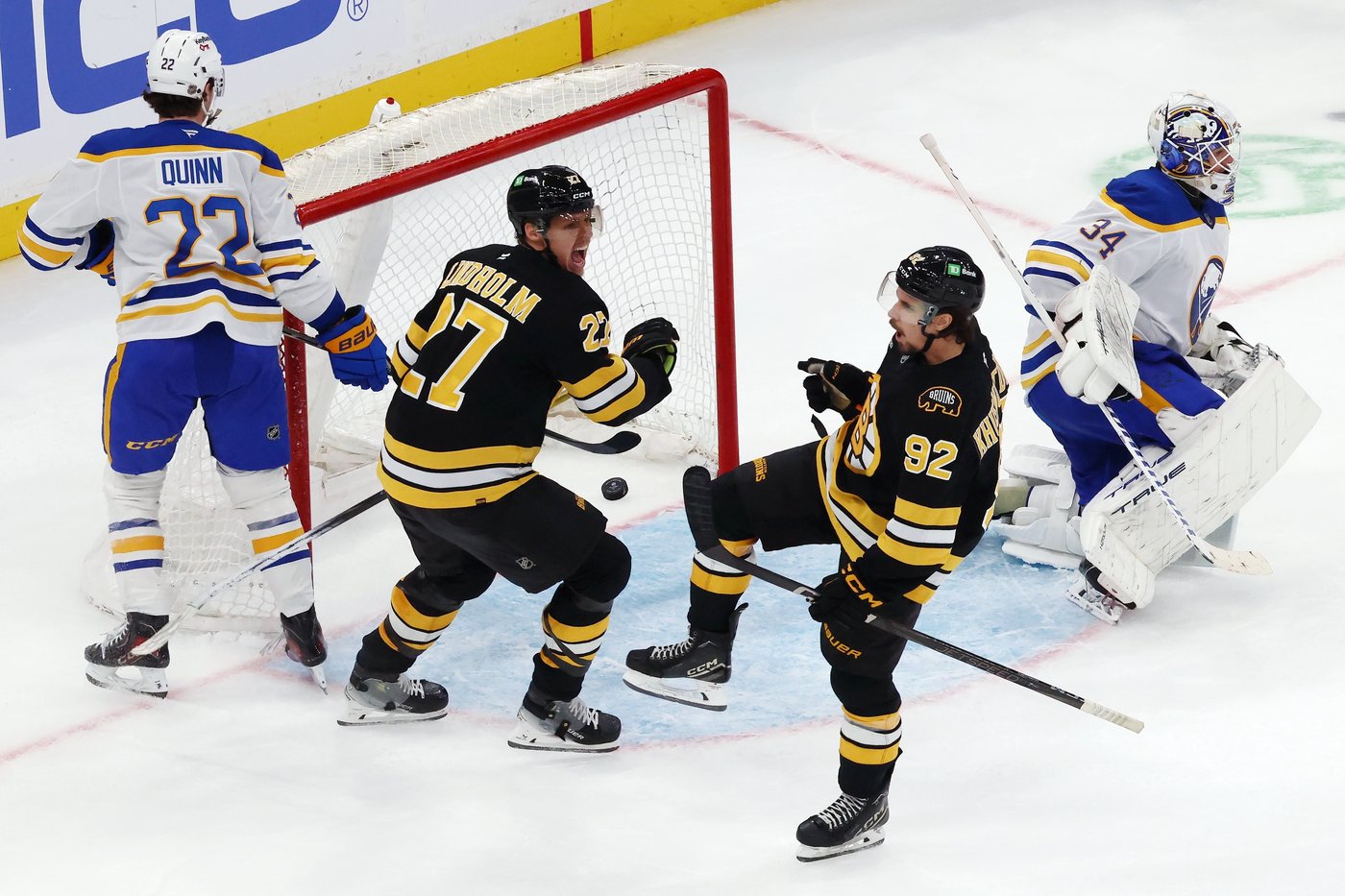 Marat Khusnutdinov scores in OT, Morgan Geekie has goal in 6th straight as Bruins beat Sabres 4-3 | iNFOnews.ca