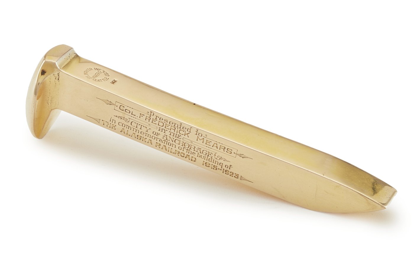 Anchorage Museum among Alaskans combining to win auction for Alaska Railroad's golden spike | iNFOnews.ca Anchorage Museum among Alaskans combining to win auction for Alaska Railroad's golden spike | iNFOnews.ca