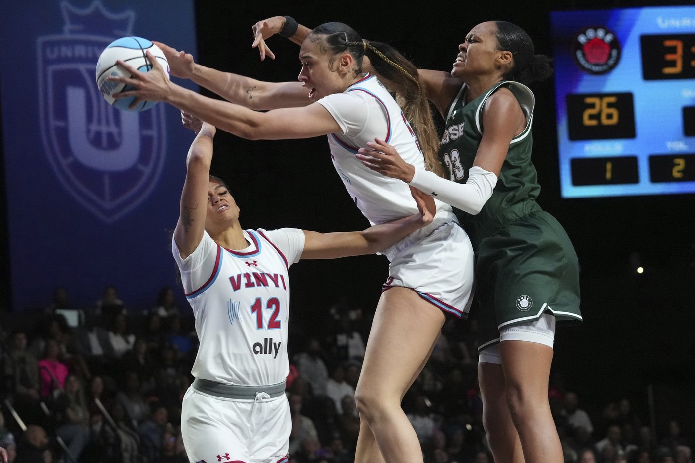 Breanna Stewart scores first basket in Unrivaled history in debut of 3-on-3 women's league | iNFOnews.ca Breanna Stewart scores first basket in Unrivaled history in debut of 3-on-3 women's league | iNFOnews.ca