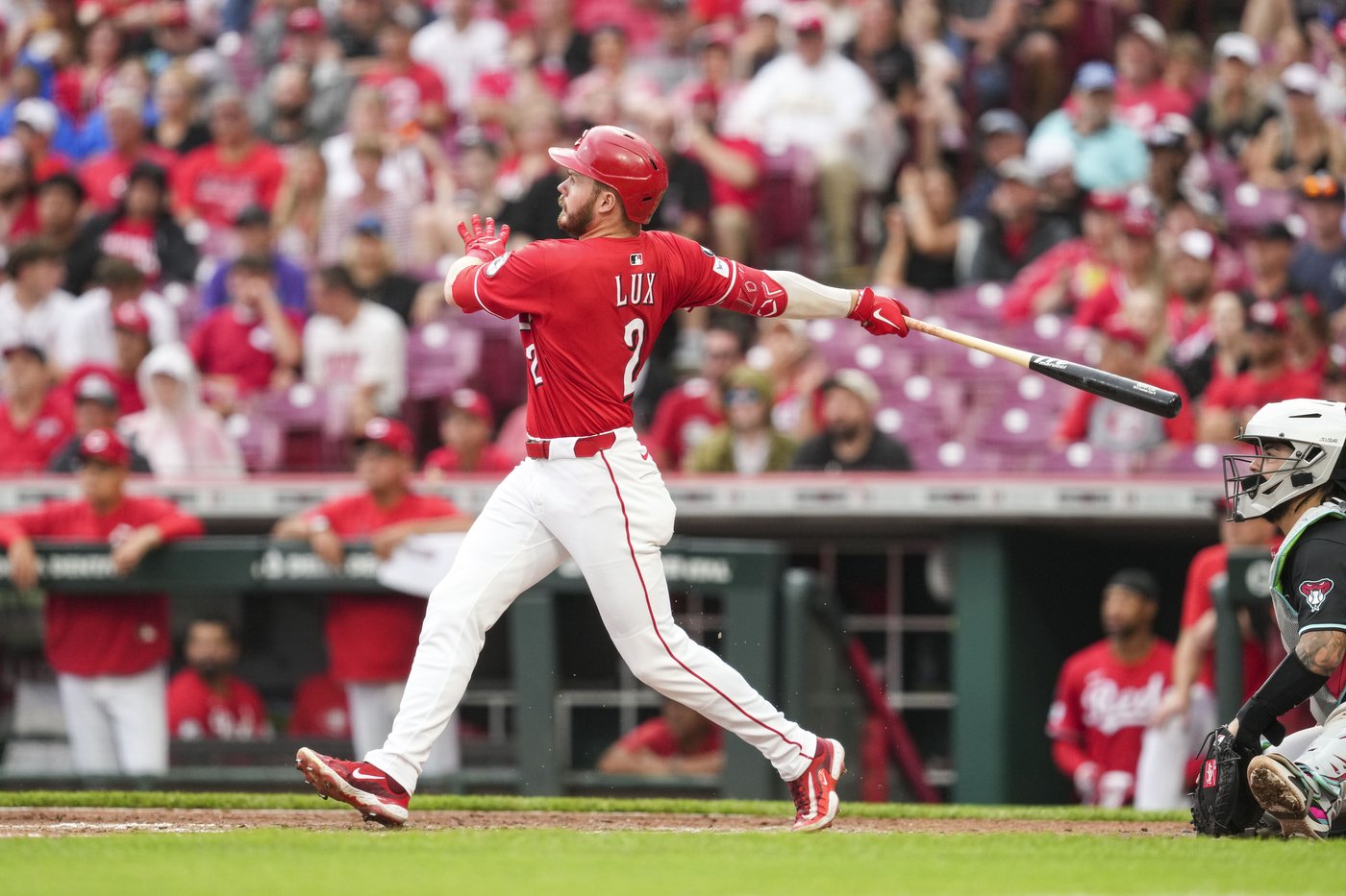 Gavin Lux hits a grand slam, Reds rout Diamondbacks 13-1 for 2nd win of the day | iNFOnews.ca