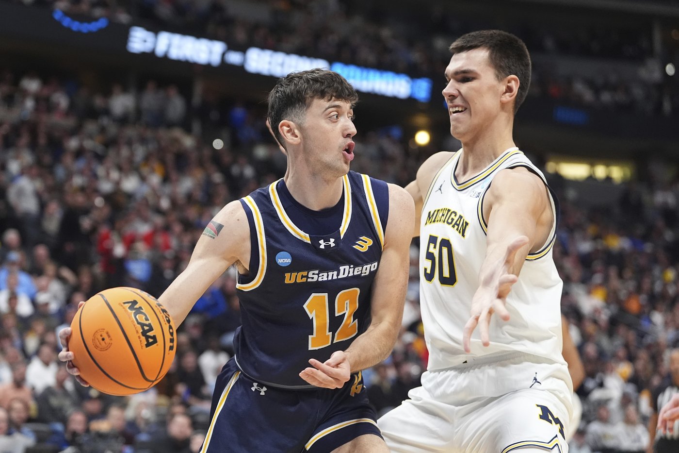 No. 5 seed Michigan holds off UC San Diego 68-65 in March Madness nailbiter | iNFOnews.ca No. 5 seed Michigan holds off UC San Diego 68-65 in March Madness nailbiter | iNFOnews.ca