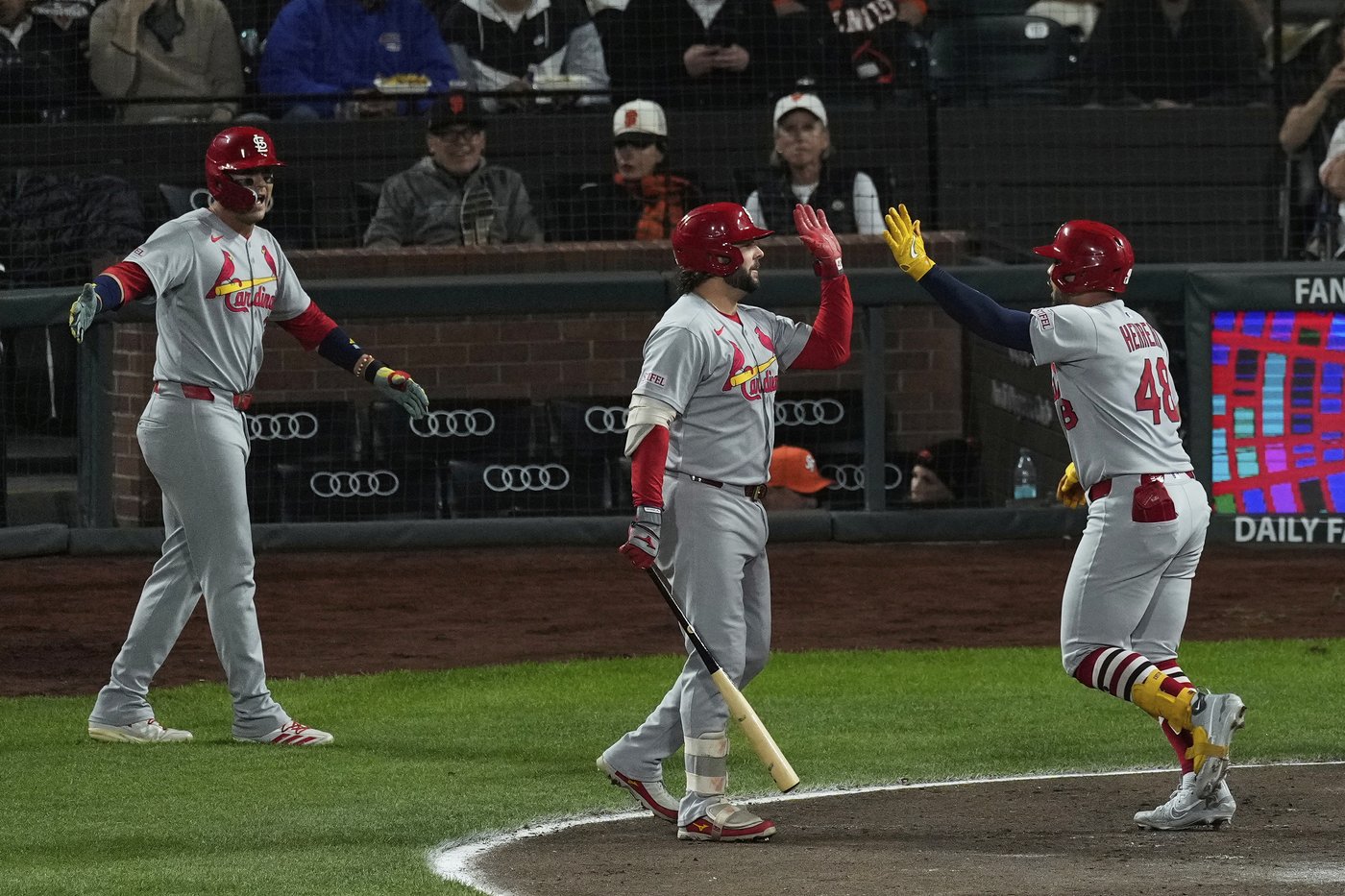 Herrera hits tying 2-run homer in big fifth for St. Louis as Cardinals hold off Giants 6-5 | iNFOnews.ca Herrera hits tying 2-run homer in big fifth for St. Louis as Cardinals hold off Giants 6-5 | iNFOnews.ca