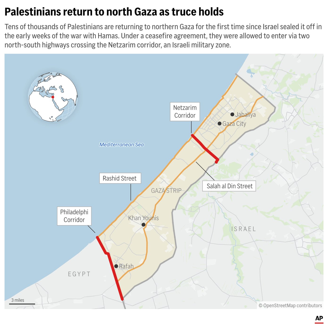 Palestinians celebrate their return to northern Gaza after 15 months of war | iNFOnews.ca