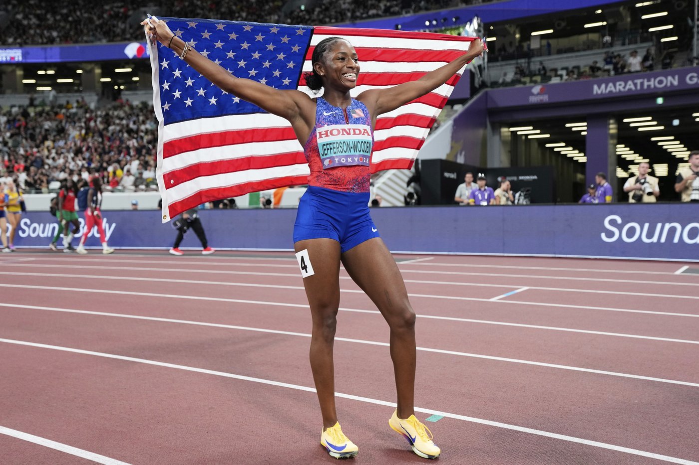 Oblique Seville joins Bolt as a Jamaican sprint champ. Jefferson-Wooden wins gold for US | iNFOnews.ca Oblique Seville joins Bolt as a Jamaican sprint champ. Jefferson-Wooden wins gold for US | iNFOnews.ca