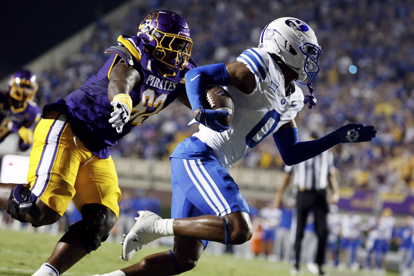 Johnson's goal-line INT, pick-6 highlight BYU's 34-13 win at East Carolina for 3-0 start | iNFOnews.ca