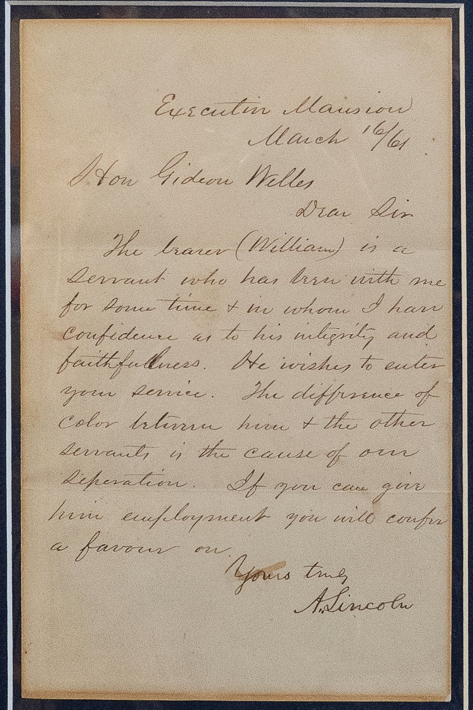 Abraham Lincoln letter seeking job for Black friend and valet now on display at presidential museum | iNFOnews.ca Abraham Lincoln letter seeking job for Black friend and valet now on display at presidential museum | iNFOnews.ca