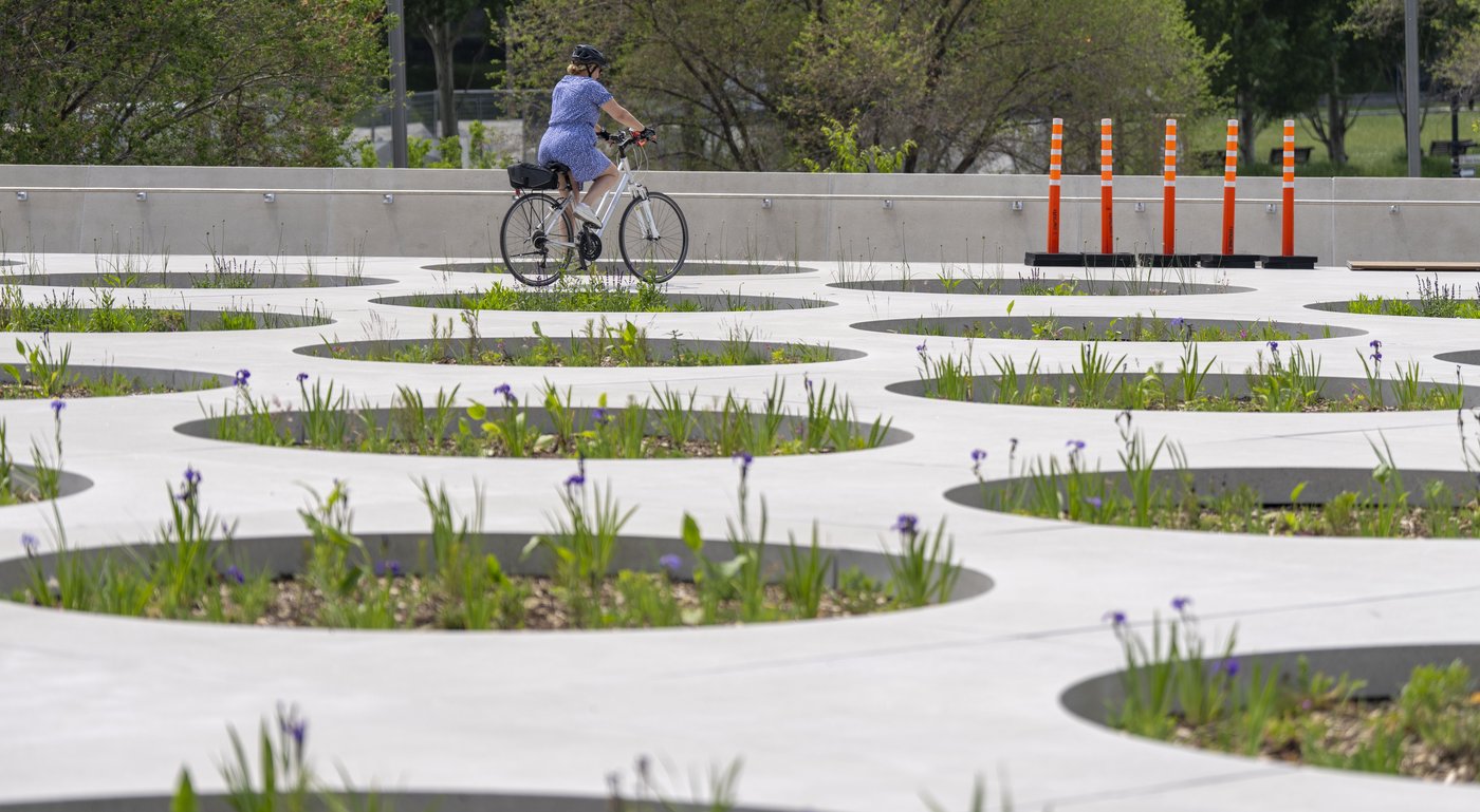 New Montreal square lined with orange cones after reports of tripping, injuries | iNFOnews.ca