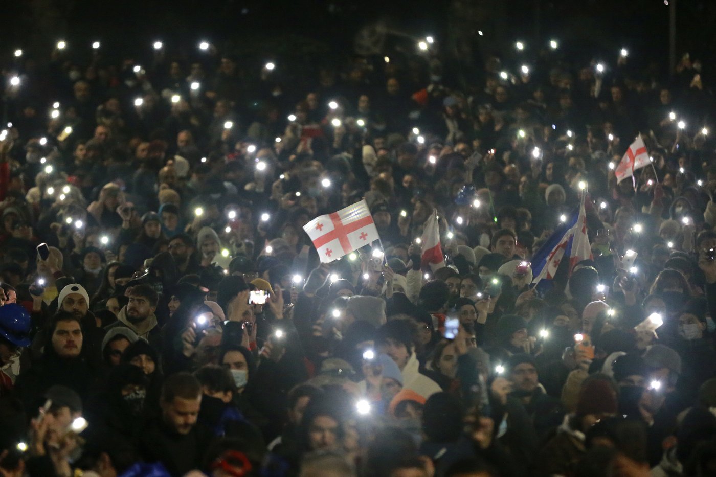 Protesters gather for third night of demonstrations after Georgia announces suspension of EU talks | iNFOnews.ca