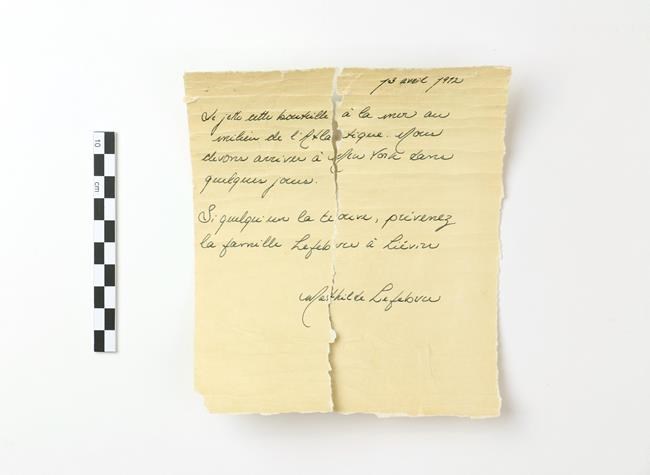 Real or hoax? Quebec scholars probe mystery letter allegedly from Titanic passenger | iNFOnews.ca