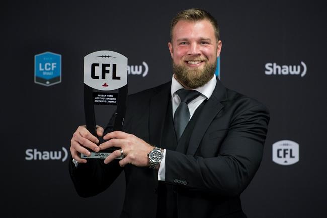 Ticats veteran offensive tackle Van Zeyl still loving the grind of CFL training camp | iNFOnews.ca CP109731971