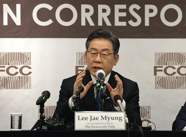 SKorea governing party candidate takes softer line on North | iNFOnews.ca CP1986245173