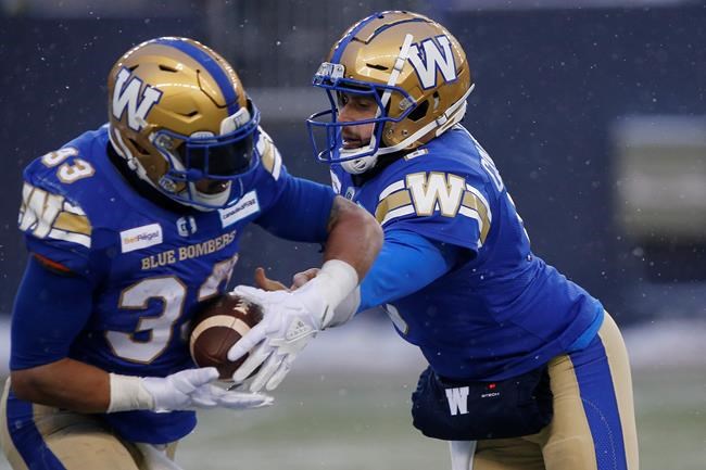 Winnipeg Blue Bombers hold off Saskatchewan Roughriders in CFL West final | iNFOnews.ca