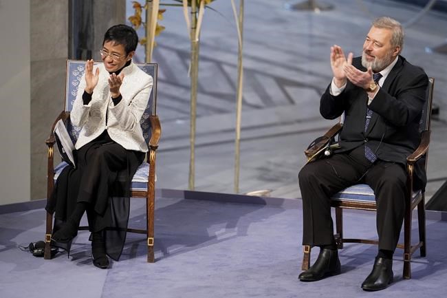 Nobel Peace Prize winners call for journalist protections | iNFOnews.ca CP1096077311