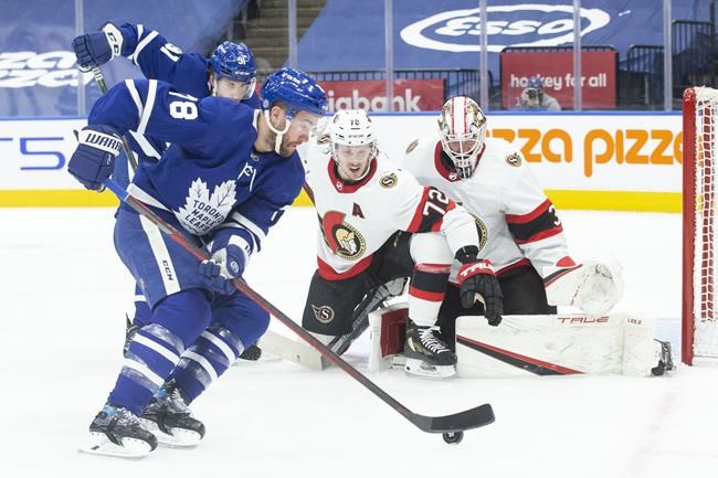 Maple Leafs trounce Senators 6-0 at fan-less Scotiabank Arena in return to action | iNFOnews.ca Maple Leafs trounce Senators 6-0 at fan-less Scotiabank Arena in return to action | iNFOnews.ca