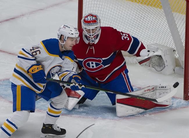 Suzuki scores two, Montrembeault grabs first shutout; Canadiens crush Sabres | iNFOnews.ca Suzuki scores two, Montrembeault grabs first shutout; Canadiens crush Sabres | iNFOnews.ca