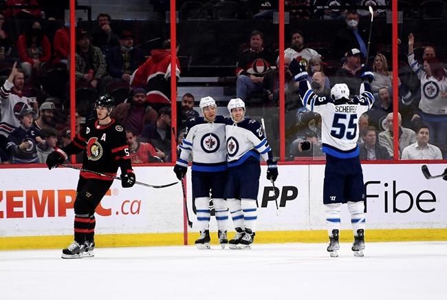 Jets keep slim playoff hopes alive with 4-3 win over Senators | iNFOnews.ca Jets keep slim playoff hopes alive with 4-3 win over Senators | iNFOnews.ca