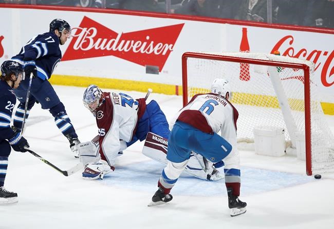 Jets beat Avalanche 4-1, sending them to fourth straight loss | iNFOnews.ca Jets beat Avalanche 4-1, sending them to fourth straight loss | iNFOnews.ca