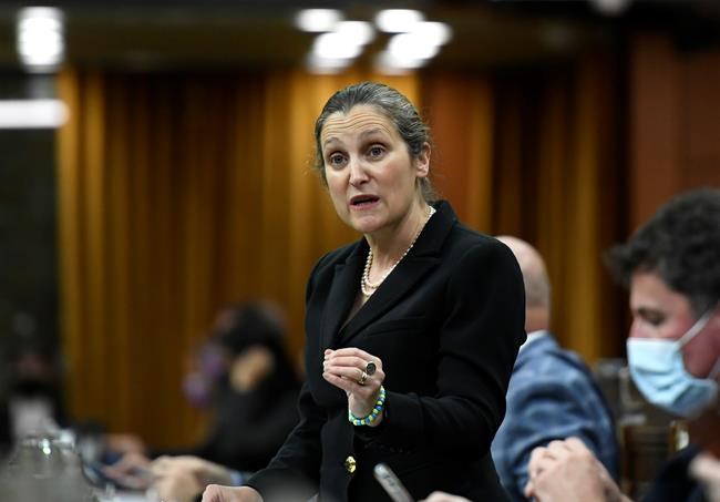 Freeland leaves the door open to further action to address economic volatility | iNFOnews.ca