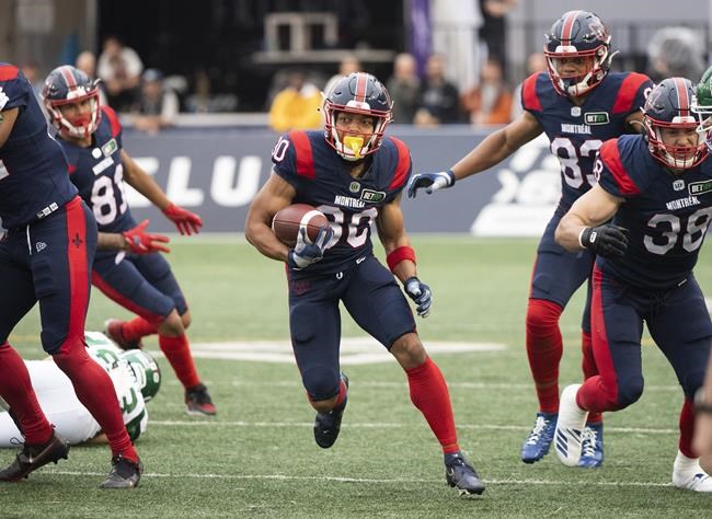 Alouettes score early, cruise to 37-13 victory over Roughriders in home opener | iNFOnews.ca Alouettes score early, cruise to 37-13 victory over Roughriders in home opener | iNFOnews.ca