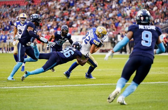 Argonauts miss late convert, lose 23-22 to unbeaten Blue Bombers | iNFOnews.ca Argonauts miss late convert, lose 23-22 to unbeaten Blue Bombers | iNFOnews.ca