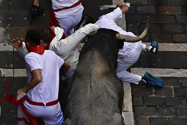 Pamplona says no one gored after all on 3rd day of bull run | iNFOnews.ca