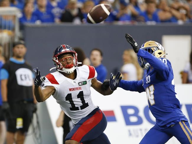Alouettes end Blue Bombers' perfect season with 20-17 overtime victory | iNFOnews.ca