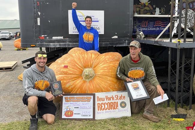 Super squash: 2,554-pound pumpkin carves out new US record | iNFOnews.ca