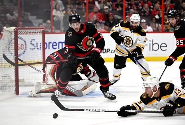Senators put on offensive show in beating Bruins 7-5 for first win | iNFOnews.ca