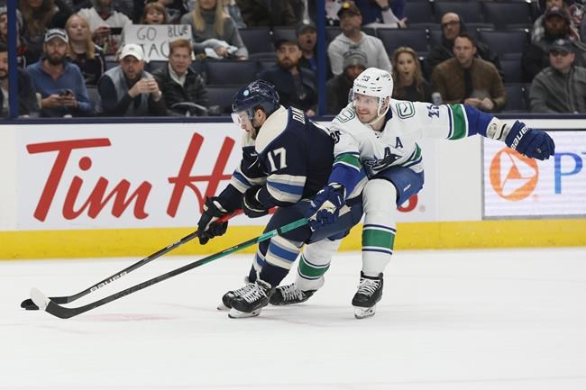 Gavrikov's OT score lifts Blue Jackets over Canucks 4-3 | iNFOnews.ca