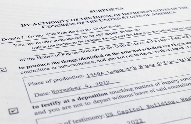 Inside the subpoena: What the Jan. 6 panel wants from Trump | iNFOnews.ca Inside the subpoena: What the Jan. 6 panel wants from Trump | iNFOnews.ca