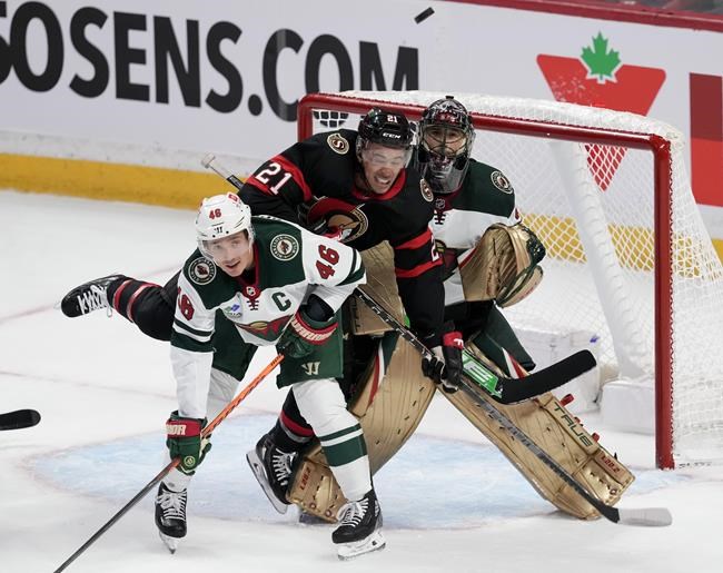 Wild snap Senators' four-game win streak, hold on for 4-2 victory | iNFOnews.ca Wild snap Senators' four-game win streak, hold on for 4-2 victory | iNFOnews.ca