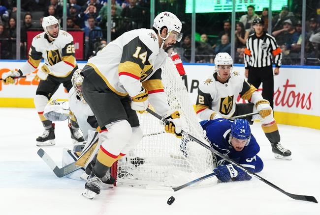 Smith scores in OT, Knights down Leafs 4-3 for eighth straight win | iNFOnews.ca
