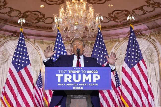 Trump, bruised by midterms, vows to bring down Biden in fresh bid for U.S. president | iNFOnews.ca