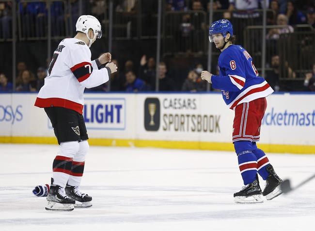 Brady Tkachuk lifts Senators past Rangers, 3-2 in OT | iNFOnews.ca CP2006871655