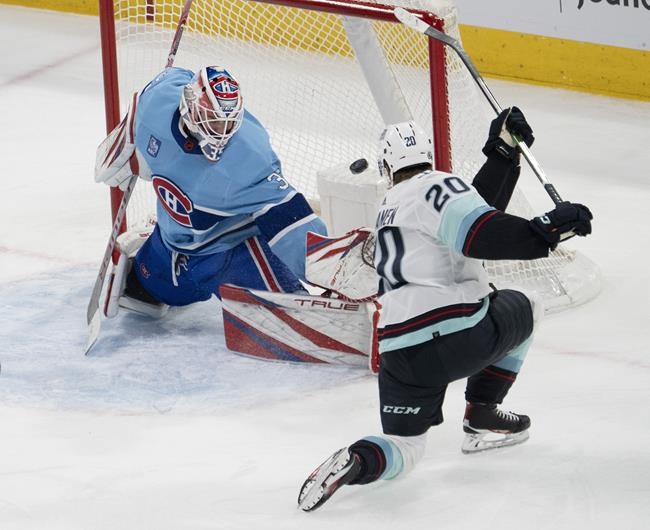 Kraken win fifth straight by dumping Canadiens 4-0 | iNFOnews.ca