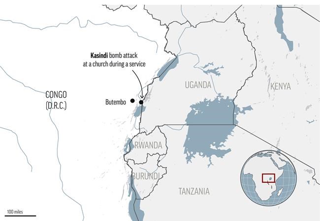 Congo's army says church bomb kills 10, extremists suspected | iNFOnews.ca