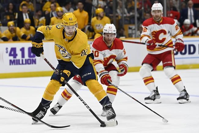 Saros makes 38 saves, leads Predators past Flames 2-1 | iNFOnews.ca