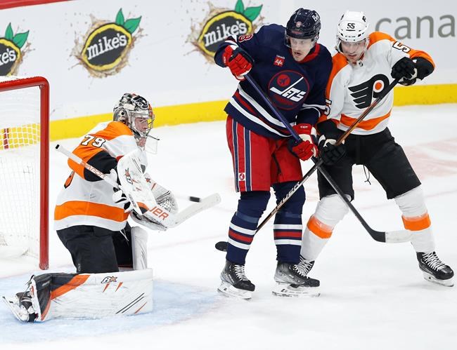 Hart nets shutout as Flyers flatten Jets 4-0 | iNFOnews.ca
