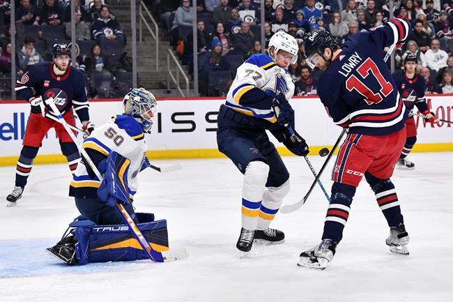 Jets rally in third to sting struggling Blues 4-2 | iNFOnews.ca
