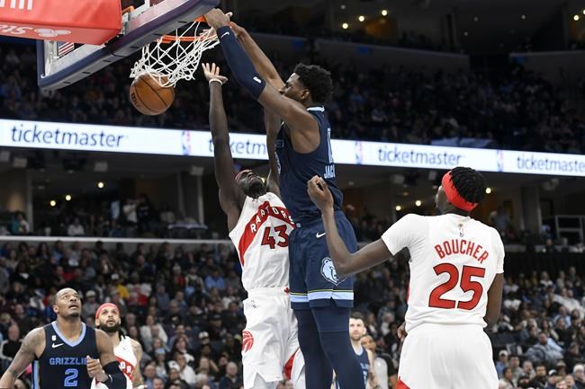 Siakam, Raptors rally past Grizzlies 106-103 as Morant sits | iNFOnews.ca Siakam, Raptors rally past Grizzlies 106-103 as Morant sits | iNFOnews.ca