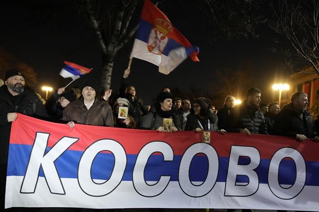 Serbian right-wingers rally against Western plan for Kosovo | iNFOnews.ca