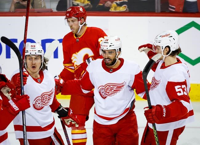Kubalik, Bertuzzi lead Red Wings to fifth straight win topping Flames 5-2 | iNFOnews.ca