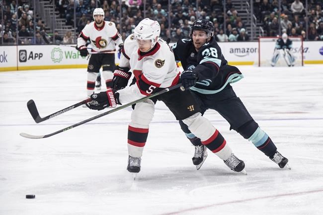 DeBrincat's winner lifts Senators past Kraken 5-4 | iNFOnews.ca