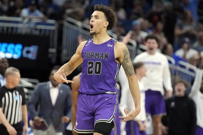 Pegues' 3 gives No. 13 seed Furman 68-67 win over Virginia | iNFOnews.ca Pegues' 3 gives No. 13 seed Furman 68-67 win over Virginia | iNFOnews.ca